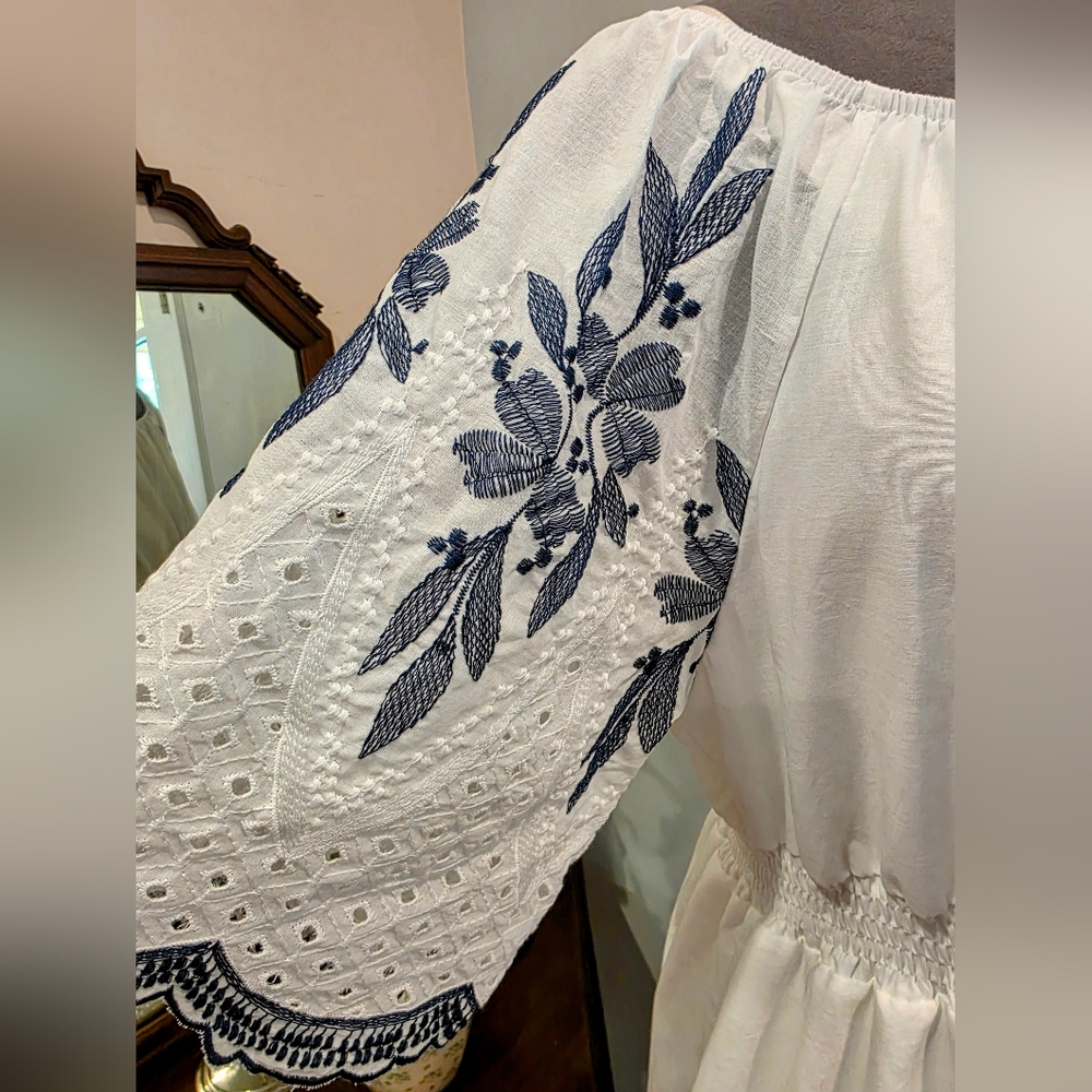 NWT 3X Embroidered Cotton Dress - Picture 5 of 8